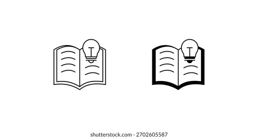 Icono de conjunto de aprendizaje creativo con fondo blanco Vector Ilustración de stock