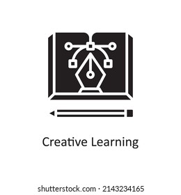 Creative Learning vector Solid Icon Design illustration. Educational Technology Symbol on White background EPS 10 File