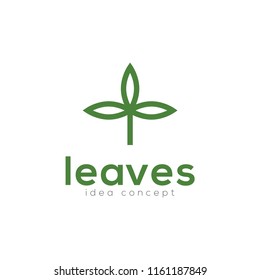 Creative Leaves Concept Logo Design Template