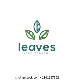 Creative Leaves Concept Logo Design Template