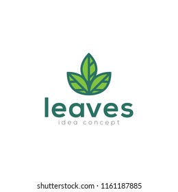 Creative Leaves Concept Logo Design Template