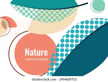 Creative leaves, dots texture on white background. Summer Sale. Trendy art for cover, poster, internet, page, social, media, announcements, greetings, postcards Vector illustration