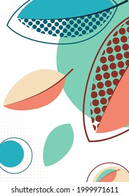 Hojas creativas, textura de puntos sobre fondo blanco. Venta de verano. Arte de moda para portada, afiche, internet, página, social, medios de comunicación, anuncios, saludos, postales Ilustración vectorial