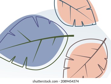 Hojas creativas sobre un fondo blanco. Plantilla para afiche ambiental, folleto, volante. Diseño para la venta de temporada. Ilustración vectorial.