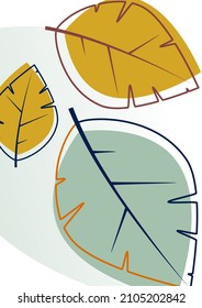 Hojas creativas sobre un fondo blanco. Plantilla para afiche ambiental, folleto, volante. Diseño para la venta de temporada. Ilustración vectorial.