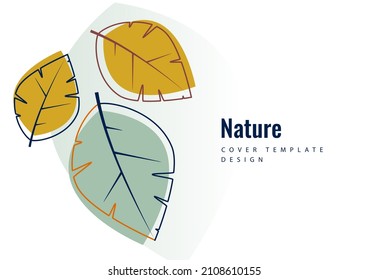 Hojas creativas sobre un fondo blanco. Plantilla para afiche ambiental, folleto, volante. Diseño para la venta de temporada. Ilustración vectorial.
