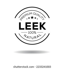 Creative (Leek), Leek label, vector ilustración.