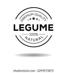 Creative (Legume) logo, Legume sticker, vector illustration.