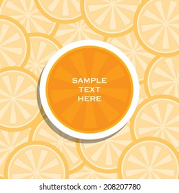creative lemon or orange fruit banner or brochure cover design concept vector