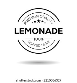 Creative (Lemonade) drink, Lemonade sticker, vector illustration.