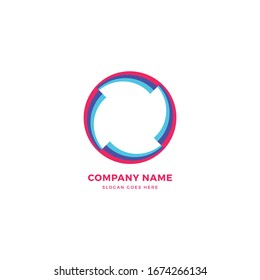 Creative lens shutter vector logo icon design template. Abstract logotype concept element sign shape.