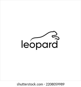 Creative Leopard Jump Logo Design 