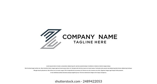 Diseño creativo del logotipo de la letra S con el estilo moderno, Vector premium