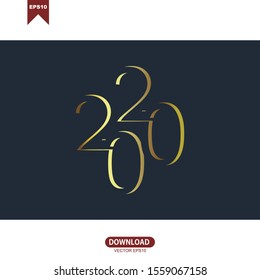 Creative letter 2020 concept logo vector design template