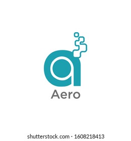 Creative letter "A" icon technology logo design. Creative logo for web, media and other.