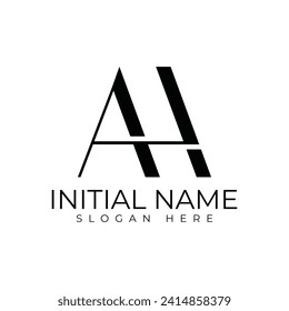 Logo de la carta creativa AA. Plantilla de diseño de logotipo comercial abstracto