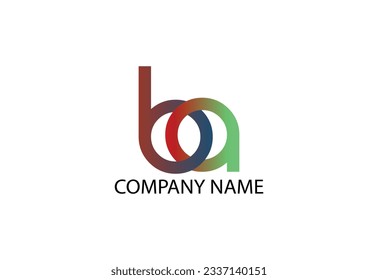 creative letter AB BA logo design vector