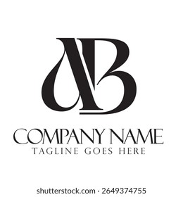 Letra criativa AB ou BA vetor logotipo design conceito para uma empresa e uma identidade da empresa