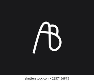 creative letter AB initial logo design vector template