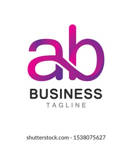 Creative letter AB logo. Abstract business logo design template