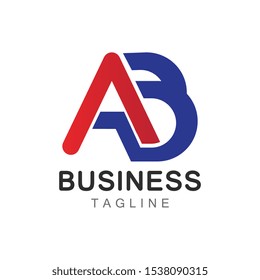 Creative letter AB logo. Abstract business logo design template