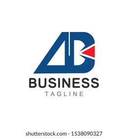Creative letter AB logo. Abstract business logo design template
