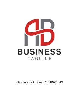 Creative letter AB logo. Abstract business logo design template