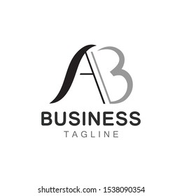Creative letter AB logo. Abstract business logo design template