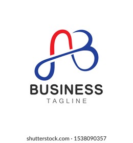 Creative letter AB logo. Abstract business logo design template