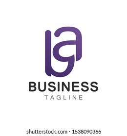 Creative letter AB logo. Abstract business logo design template
