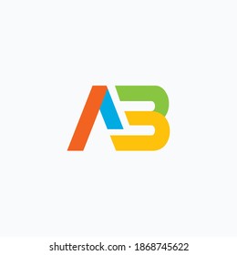 Creative Letter AB Logo. Design-Vorlage für abstraktes Geschäftslogo