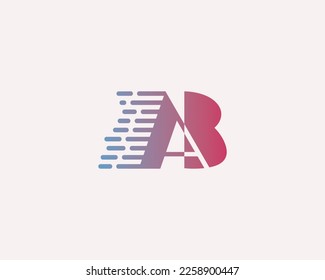 creative letter AB logo design vector template