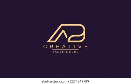 Creative letter AB, AB Logo Design Template Vector. Modern A+B logo design.