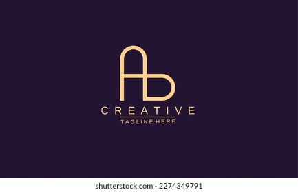 Creative letter AB, AB Logo Design Template Vector. Modern A+B logo design.