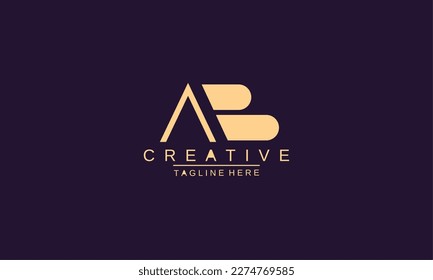 Creative letter AB, AB Logo Design Template Vector. Modern A B logo design.