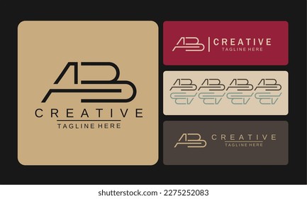 Creative Letter AB, AB Logo Design Template Vector. Modernes Logo-Design A und B oder A3.