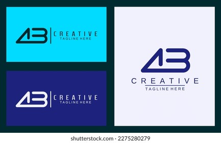 Creative letter AB, AB Logo Design Template Vector. Modern AB or A3 logo design.