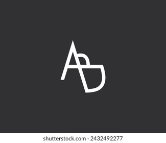Vector de diseño de logotipo AB de carta creativa