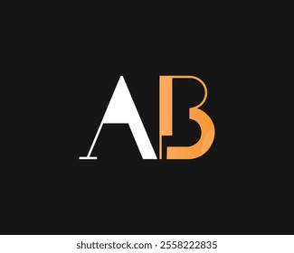 creative letter AB logo design template