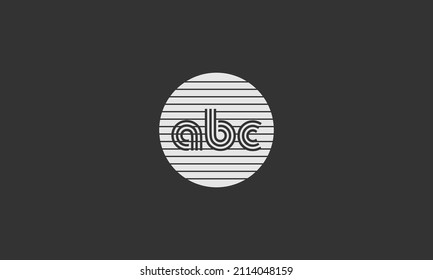 Letra creativa abc líneas gráficas diseño de iconlogo alfabético