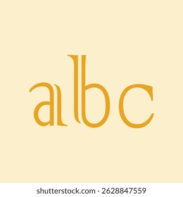 Design de logotipo abc carta criativa