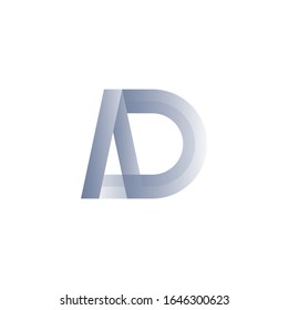 creative letter AD D logo