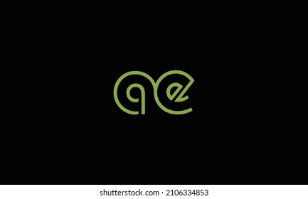 Creative letter AE graphic lines alphabet iconlogo design