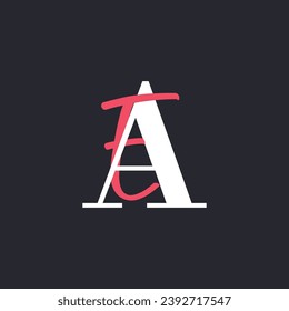 Creative Letter AE Logo Design. Abstract Initial A and E logo, usable for branding and business logo