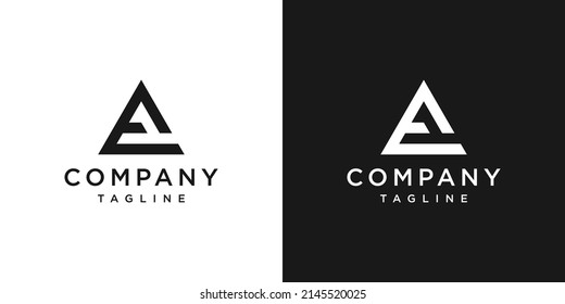Creative Letter AE Monogram Logo Design Icon Template White and Black Background