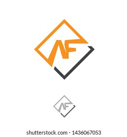 Creative letter AF logo, Abstract business logo design template