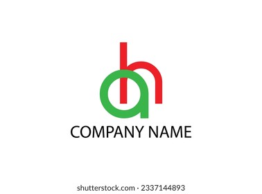 creative letter AH HA logo  design vecor