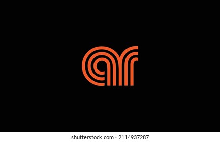 Creative letter AI graphic lines alphabet icon logo design