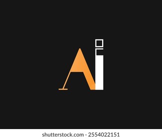 creative letter AI logo design template