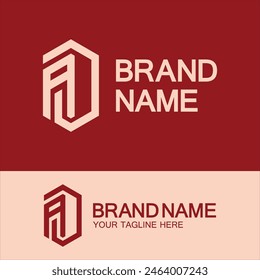 Creative letter AJ or JA monogram  simple logo design.